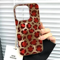 Koreaanse Mode Roze Luipaardprint Telefoonhoesje