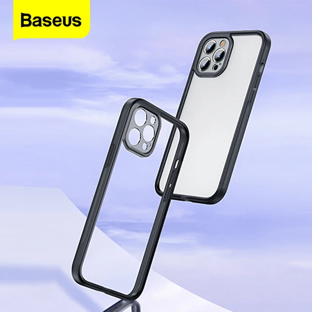 Baseus Transparent Camera Lens Protector Frame Case For iPhone 12 Mini TPU  No Back Phone Case