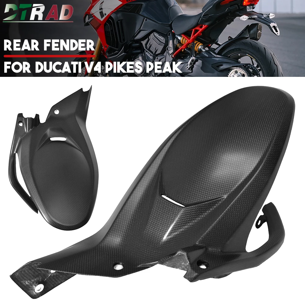 

For DUCATI Multistrada V4 1100 Pikes Peak 2021 2022 2023 Carbon Fiber Rear Hugger Fender Mudguard Fairing Motorcycle Accessories