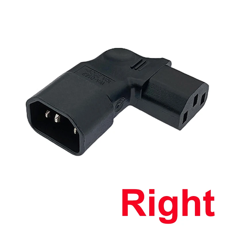 Right-Angle IEC 320 C14 to C13 AC Power Adapter