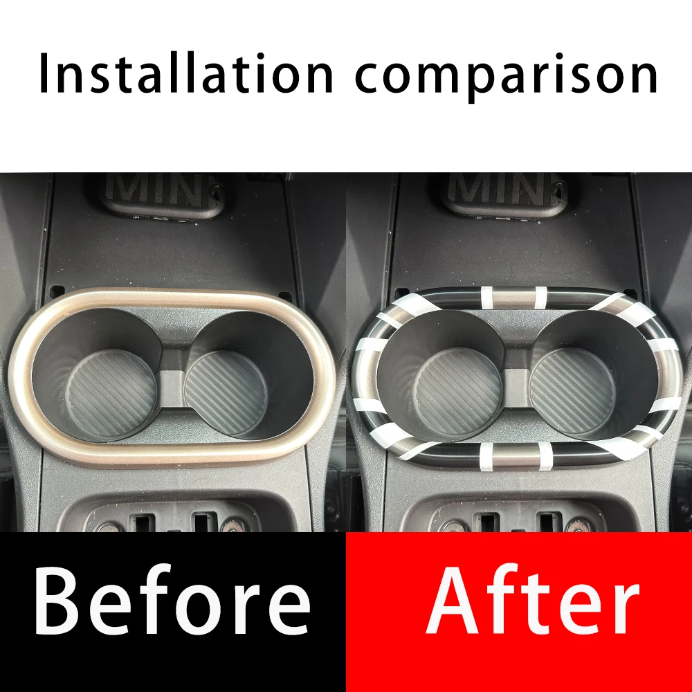 Mini Countryman U25 2024 2025 자동차 중앙 제어 워터 컵 홀더 장식 링 자동차 스티커 커버 액세서리