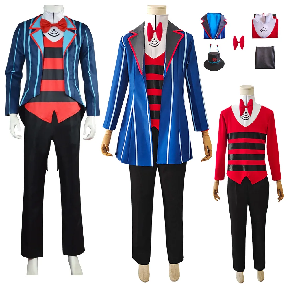 

Взрослый костюм Vox для косплея аниме для отеля, Униформа, пальто, штаны для женщин и мужчин, модный костюм на Хэллоуин, карнавал, Женский костюм для ролевых игр