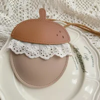 New Cartoon Sweet Mini Kids Bags for Toddler Girls Cute Acorn Crossbody Bag PU with Lace  Creative Handmade Bags Children's Gift 2