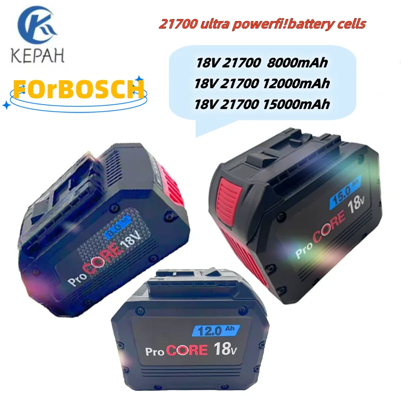 

Аккумулятор ProCORE 18 в, 8 Ач, 12 Ач для беспроводного инструмента, подходит для Bosch BAT618 GBA21700, 18 в, 8000 мАч, 12000 мАч