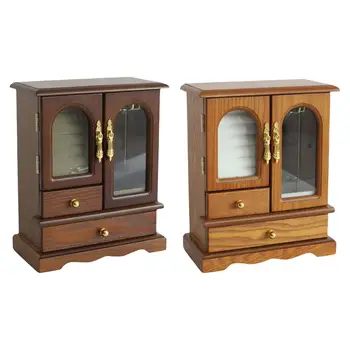 Jewelry Organizer with 2 Drawers Jewelry Holder Organizer Wood Large Jewelry Box for Rings Earrings Brooches Bracelets Watches