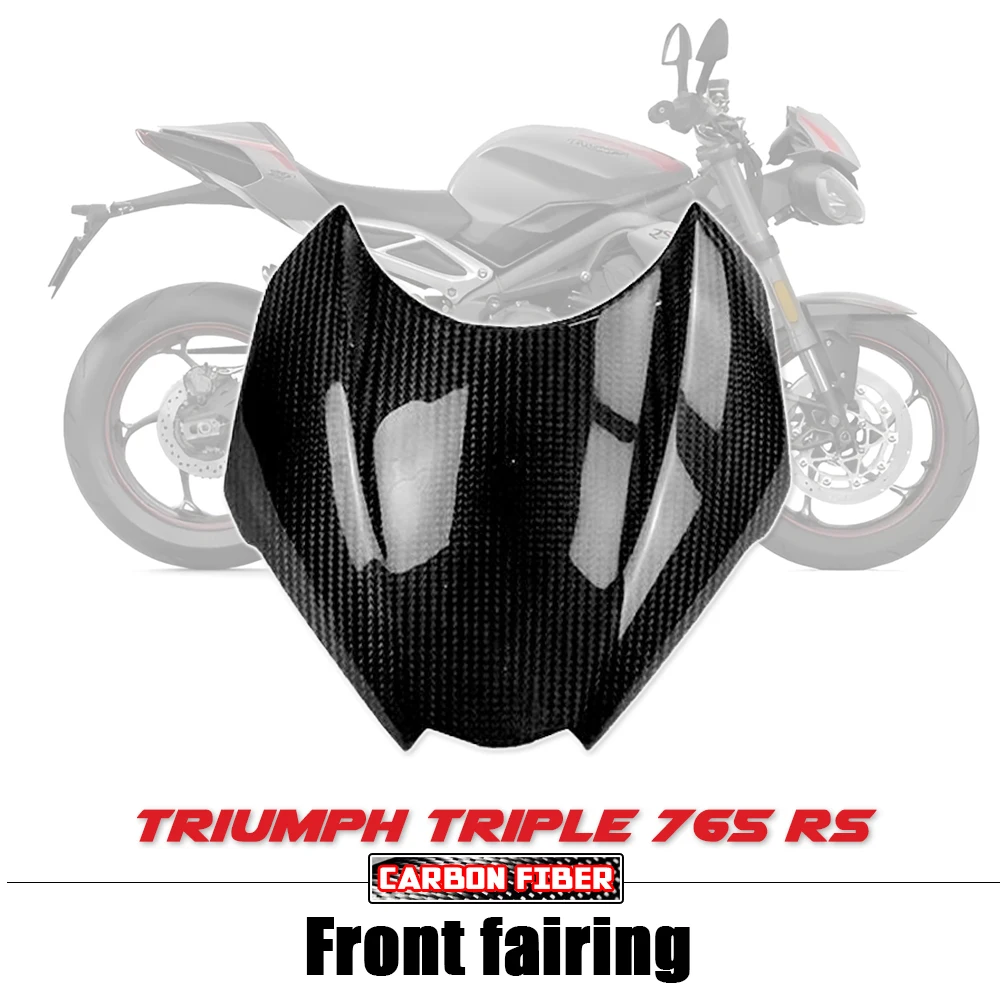 

Для Triumph Street Triple 765RS 2016 -2021 2020 2021 100% полное сухое 3K Углеродное волокно Передняя обтекатель Мотоциклетные аксессуары