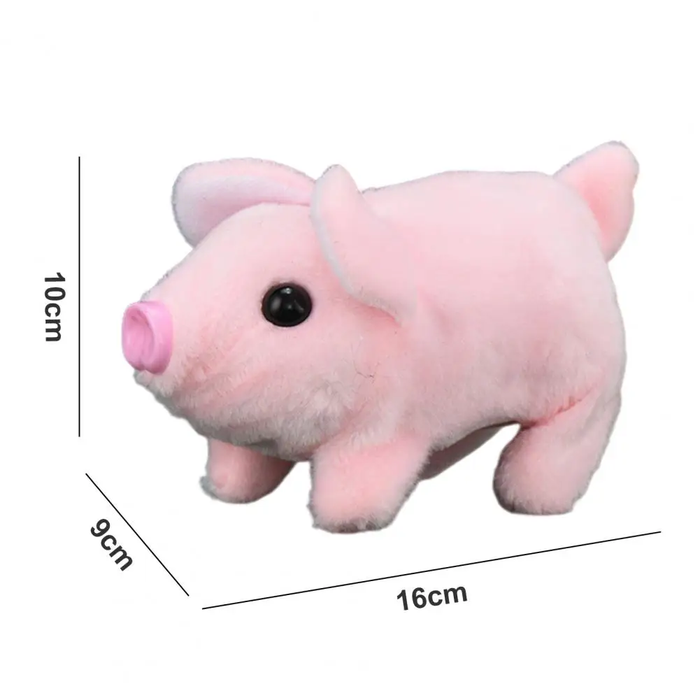 Simulation Walking Piggy Electronic Pet Plush Toy Pig Plushies Twitch Nose Tail Wagging Stuffed Animal Doll for Baby Gift