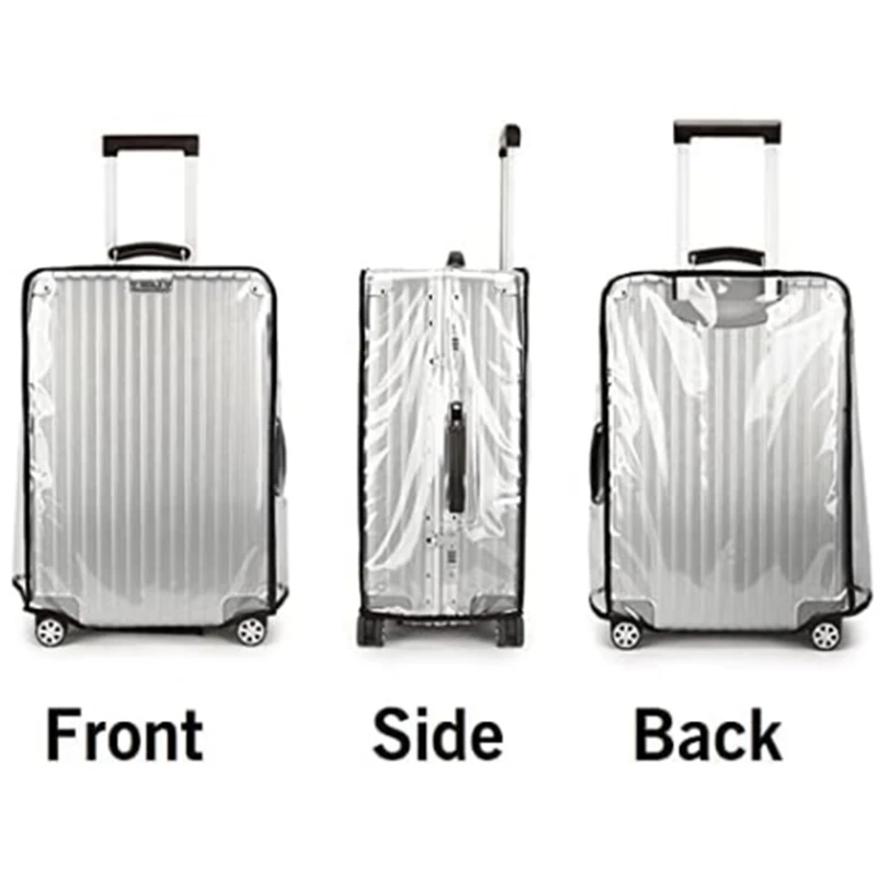 Luggage Cover Transparent PVC Luggage Cover Waterproof Trolley Protective Cover Thicken Durable Suitcase Dust Protector Travel Accessory