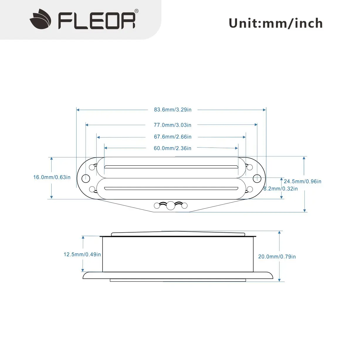 レール シングル ピックアップ　×３個 FLEOR 3 個 SSS ピックアップセットシングルコイルサイズの