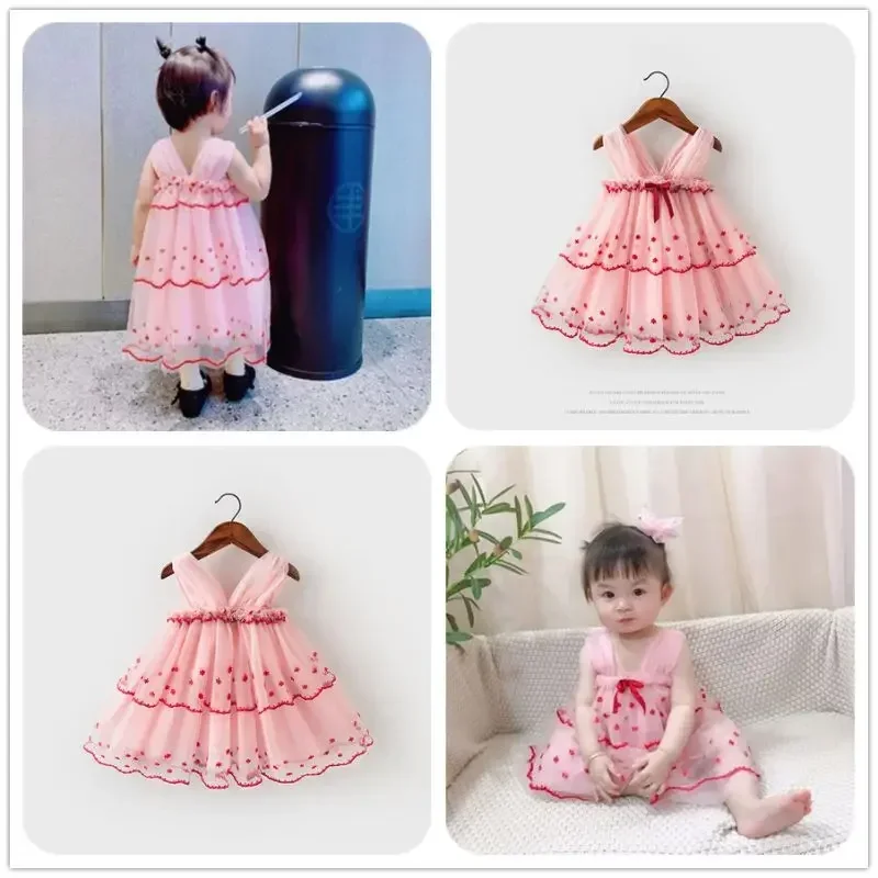 

Children's Birthday Princess Dress Girl Photography Dresses Baby One Hundred Days Old Clothes 1-4 Years