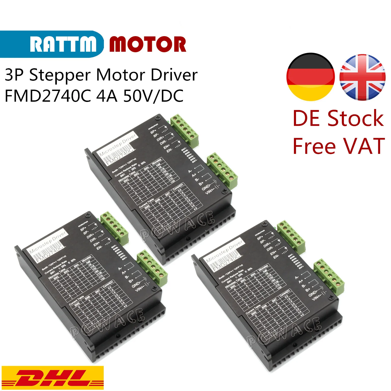 3 Pieces Fmd2740c Nema23 Stepper Motor Driver 18-50v Dc 256 Microstep 5.6a  For Cnc Router Machine『eu Free Vat』 - Motor Driver - AliExpress