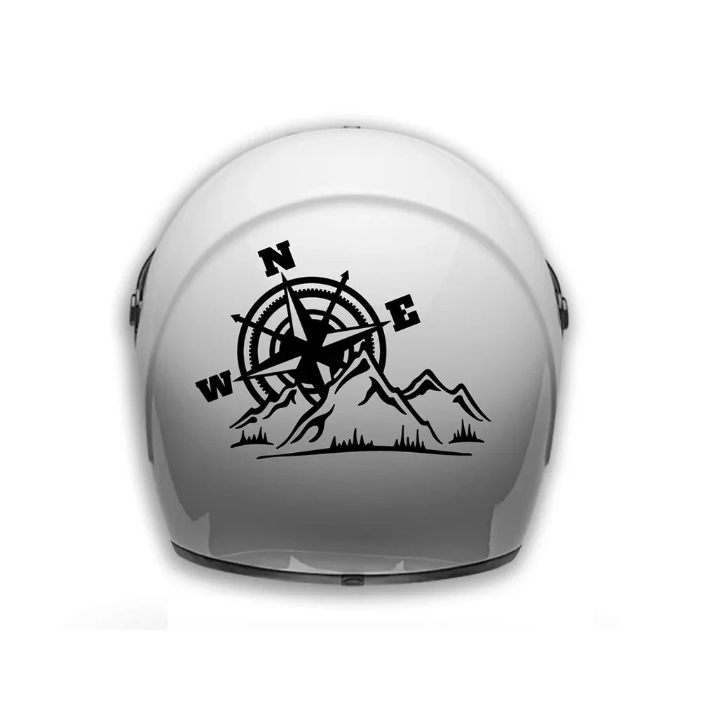 

PVC Motorcycle Decal Compass Vinyl Sticker Fit for Motor Helmet Decal Decor Mountain Compass Stickers Auto Accessories