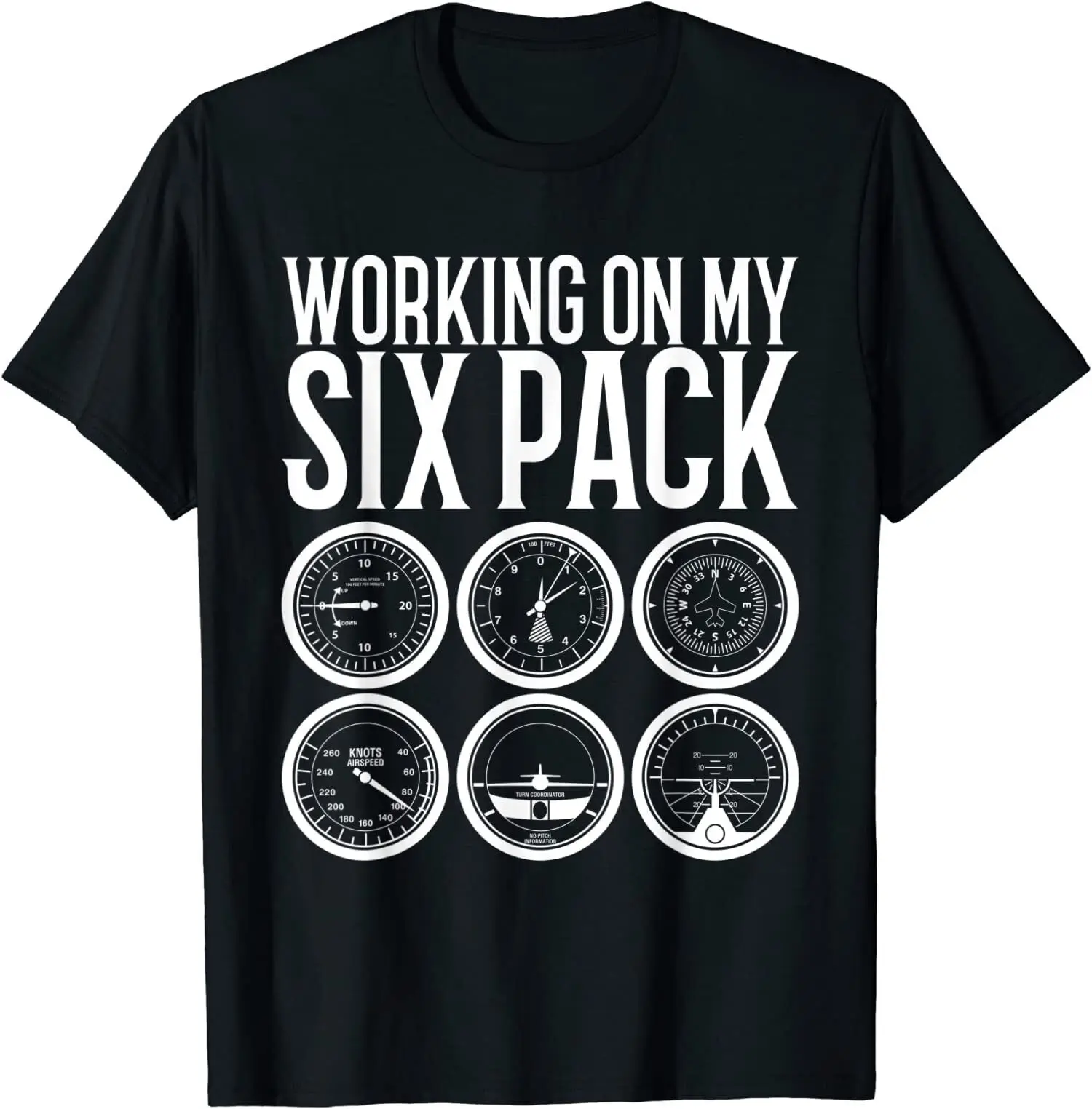 New Limited Funny Working On My Six Pack T-Shirt Per Pilot Aviator T-Shirt S-3Xl Maniche Lunghe