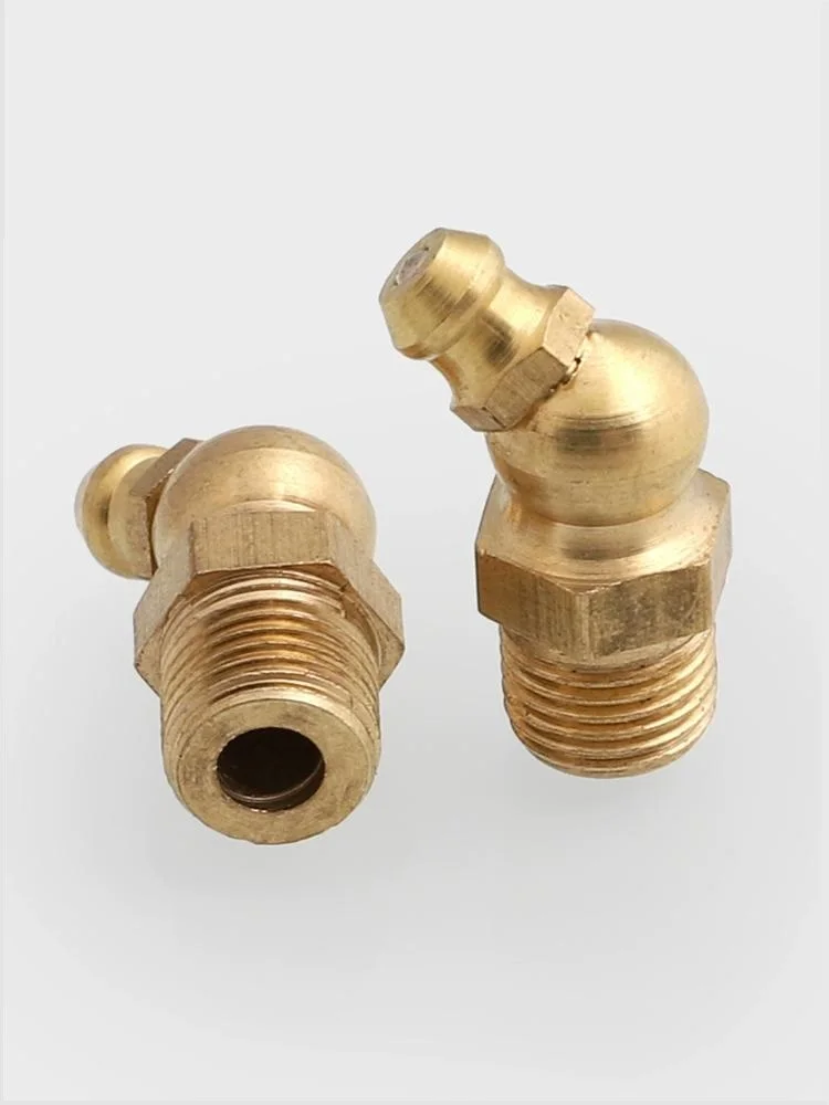Grease Nipple Fitting M6 M8 M10 M12 M14 M16 Brass Copper Oil Mouth Thread Straight 45 90 Degree Universal Joint Grease Gun Nozzles