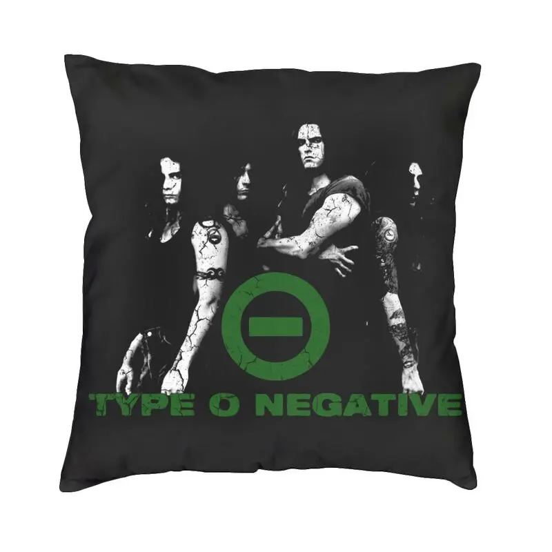 

O Type Negative Logo Goth Heavy Metal Band Cushion Cover Double Side 3D Printing Throw Pillow Case Pillowcase Home Decorative