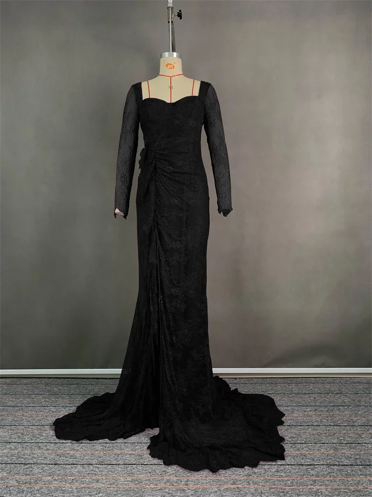 Modigirl 2025 فساتين زفاف نسائية سوداء للحفلات الم...