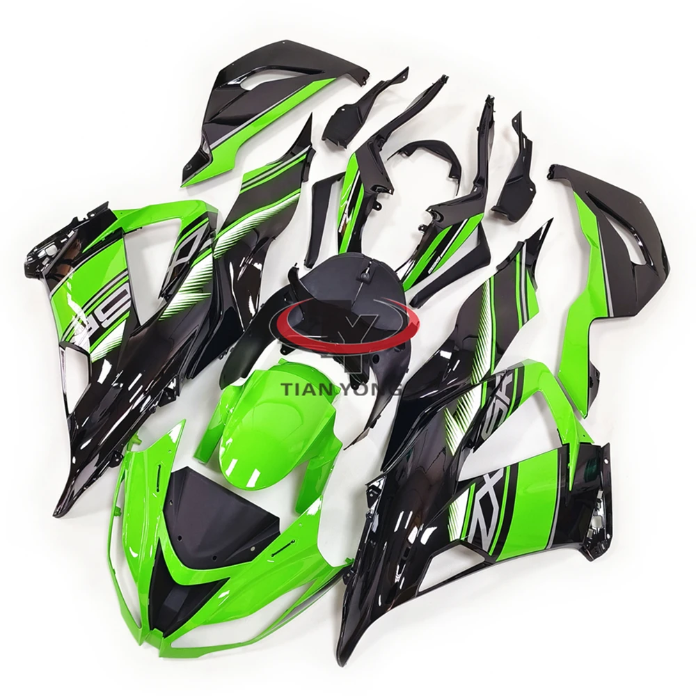 

Полный комплект обтекателей для мотоцикла ZX6R 2013-2018 ZX 6R 636, обтекатель ярко-зеленого цвета с черными напечатанными полосками для кузова