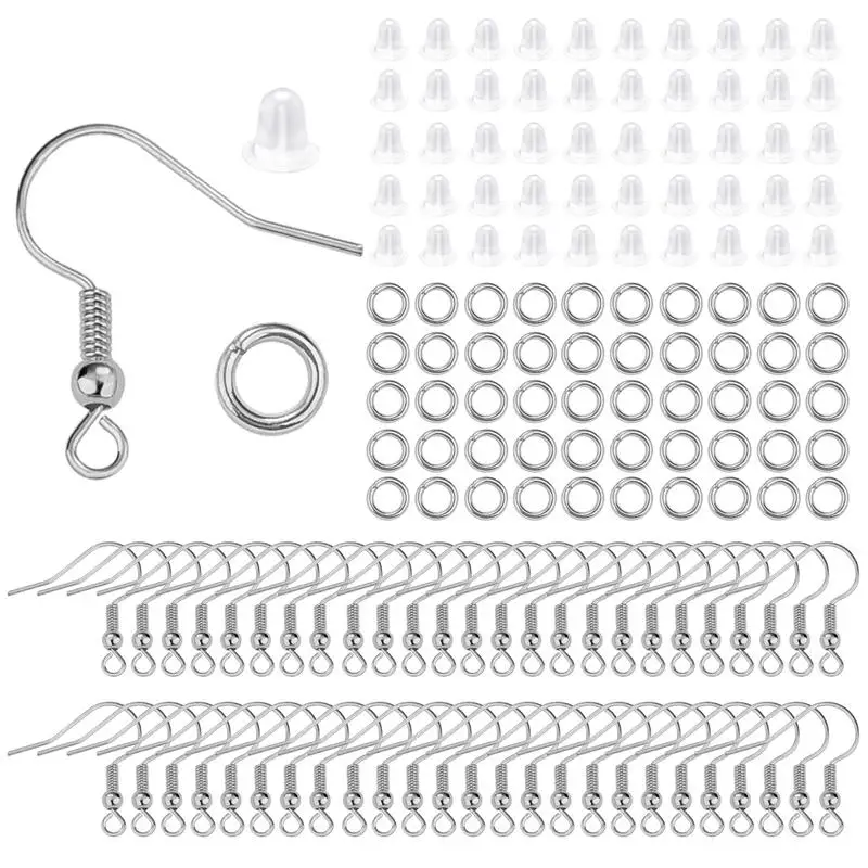 100/300pcs Hypoallergenic Earring Hook Kit Mix-color Ear Wires
