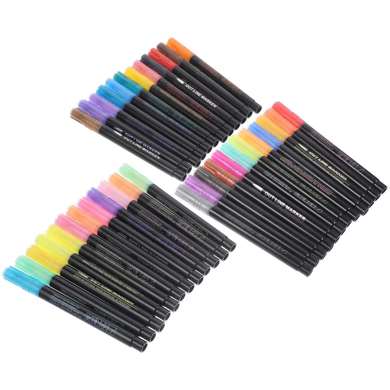 

36 Pcs Pen Glitter School Supplies Markers for Teens Bold Coloring Pens Propylene Shiny Graffiti Aesthetic Student Office Bulk