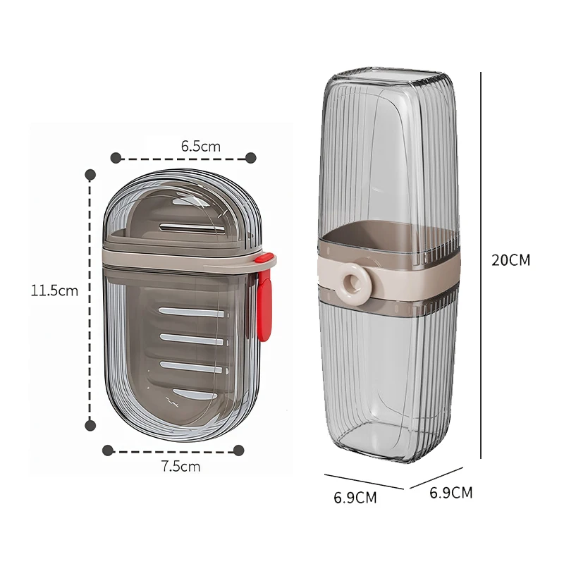 Compact and Durable Travel Toiletry Holder Set - Sealed and Dust-Proof Bathroom Storage Solution