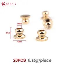  20PCS 4x3MM 24K Gold Color Brass Beads Caps Jewelry Necklaces Earrings Bracelets Making Supplies Diy Findings Accessories 