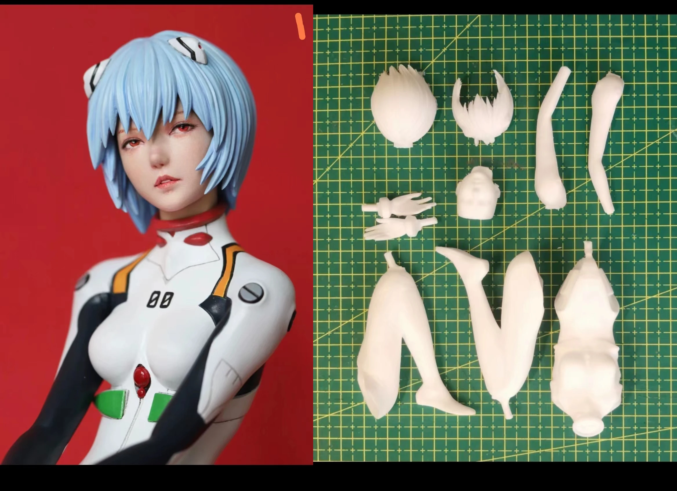 

Ayanami Rei Unpainted Resin Model Kits 1/8 GK Resin Model Ayanami Rei Anime Figure 3D Printing Garage Kit 002