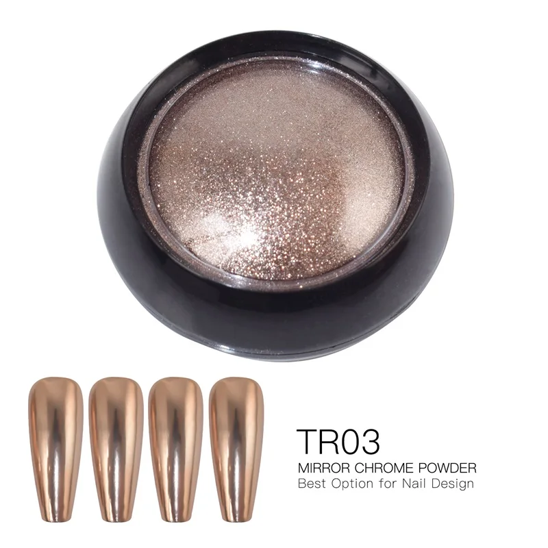 FSIXCL 0.5g Nail Chrome Powder Bronze Rose Gold Chameleon Mirror Effect Glitter for Nail Art Decoration Rubbing Pigment Dust
