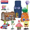 Spongebob Building Blocks Krusty Krab Restaurant Pineapple House Squidward Room Scenes Patrick Star Figure Model Toys Kids Gifts 1