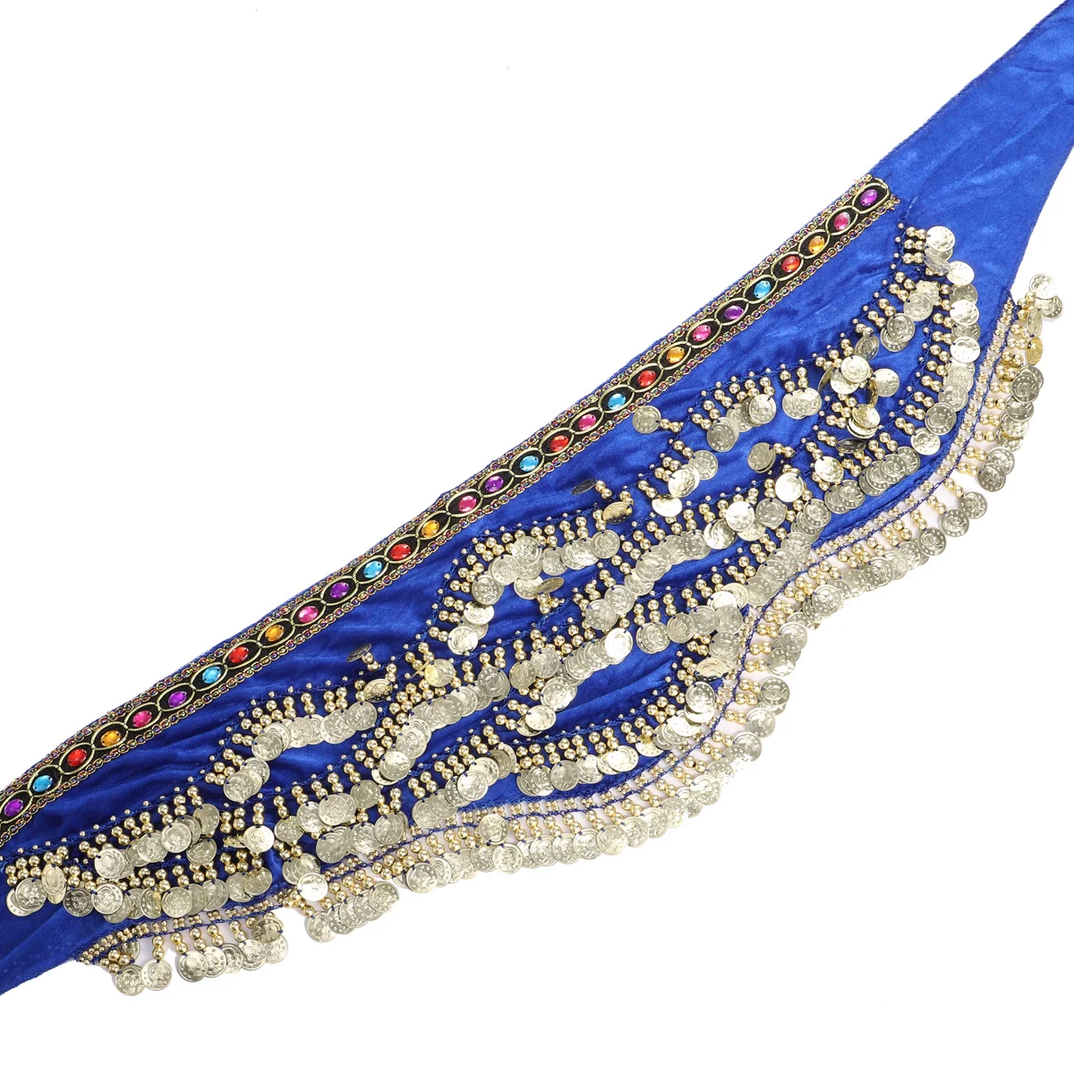 

Hip Dancing Skirt Wrap Indian Waist Belt Sash for Ladies Royal Blue