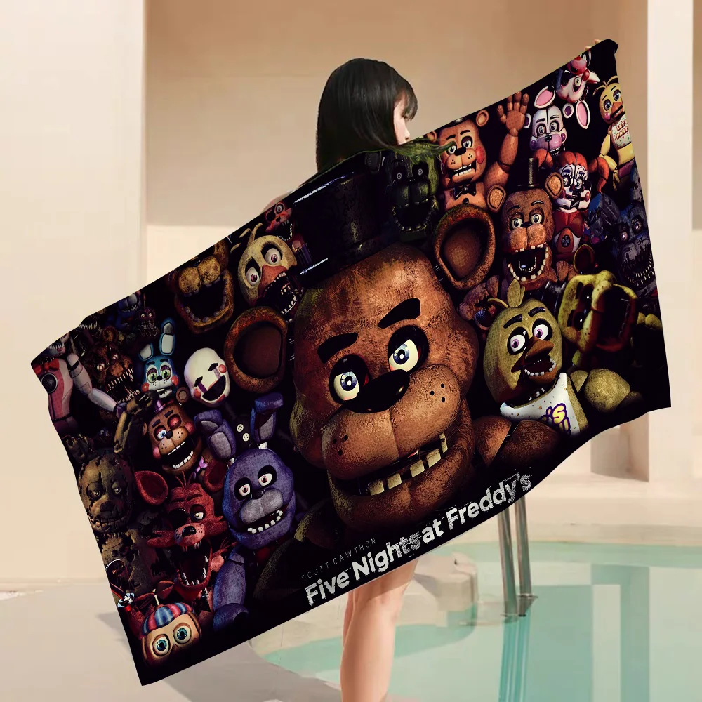 Fnaf Five-nights-At-Freddys Towel Microfiber Beach Towel Absorbent Quick dry Soft Yoga Swimming Resort Mountain Climbing microfiber towel
