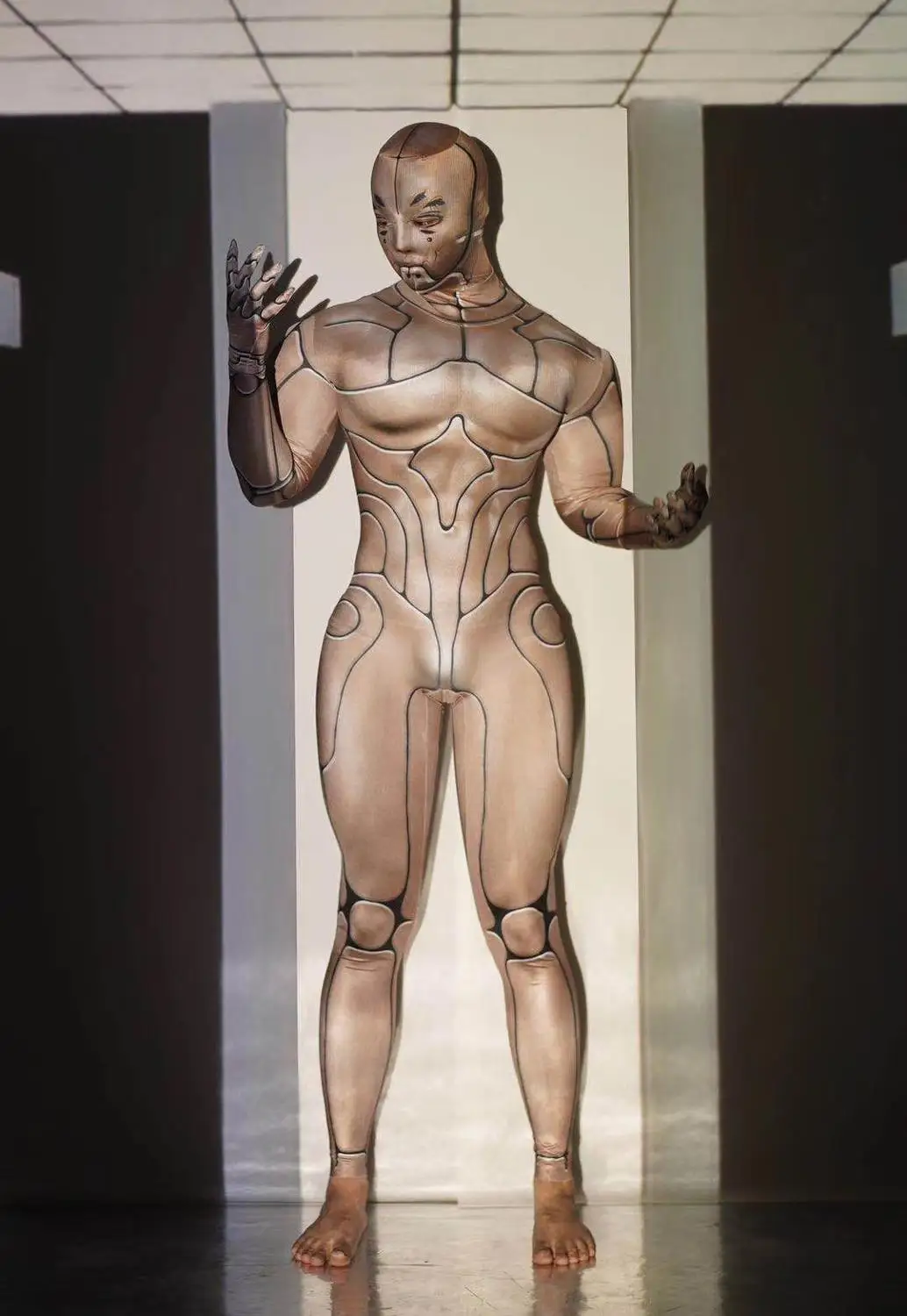 Mono con estampado de robot desnudo para hombre y mujer, traje sexy para  invitados, club nocturno, fiesta, actuación, escenario, drag queen,  festival - AliExpress