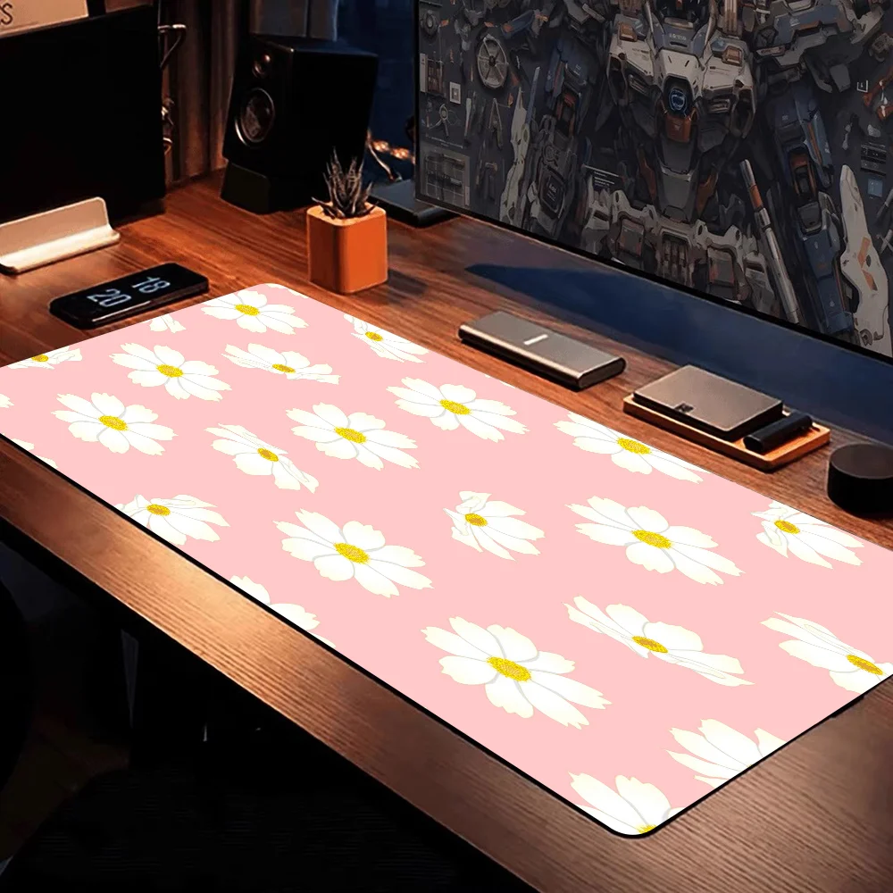 Flower Daisy Pattern Fashion Gamer Speed Mice Retail Small Rubber Mousepad Size For Keyboards Mat Boyfriend Gift 4