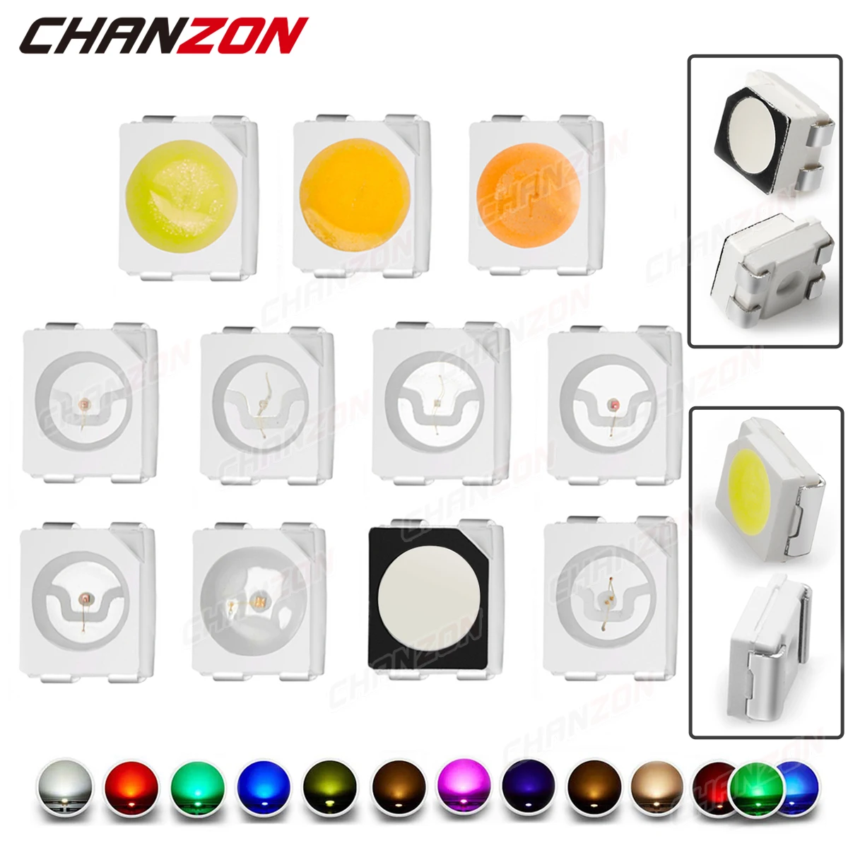 100Pcs 3528 SMD LED Diode Chip Warm White Red Green Blue Yellow Orange UV Purple Pink RGB PLCC2 PLCC-4 Lamp Light Beads Emitting 100Pcs 3528 SMD LED Diode Chip Warm White Red Green Blue Yellow Orange UV Purple Pink RGB PLCC2 PLCC-4 Lamp Light Beads Emitting