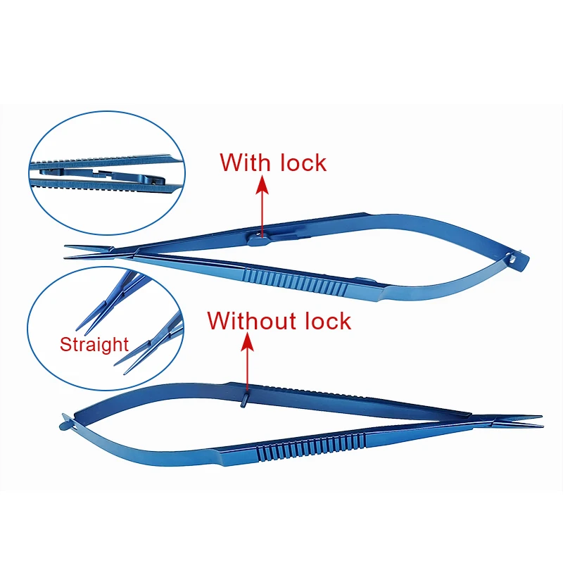 

Офтальмологические микрохирургические инструменты 14 см держатель иглы пинцет с замком без блокировки