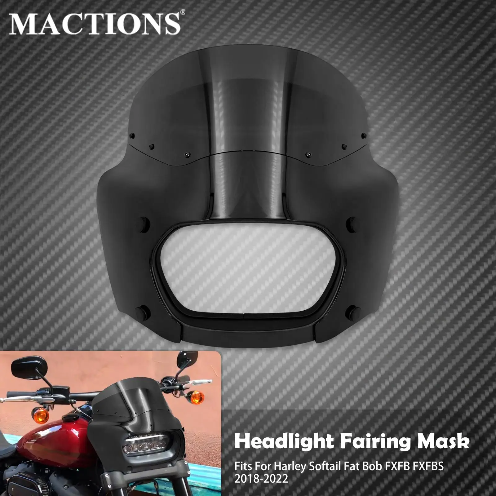Black Front Headlight Fairing Cowl Fit For Harley V ROD Dyna FX Sportster XL