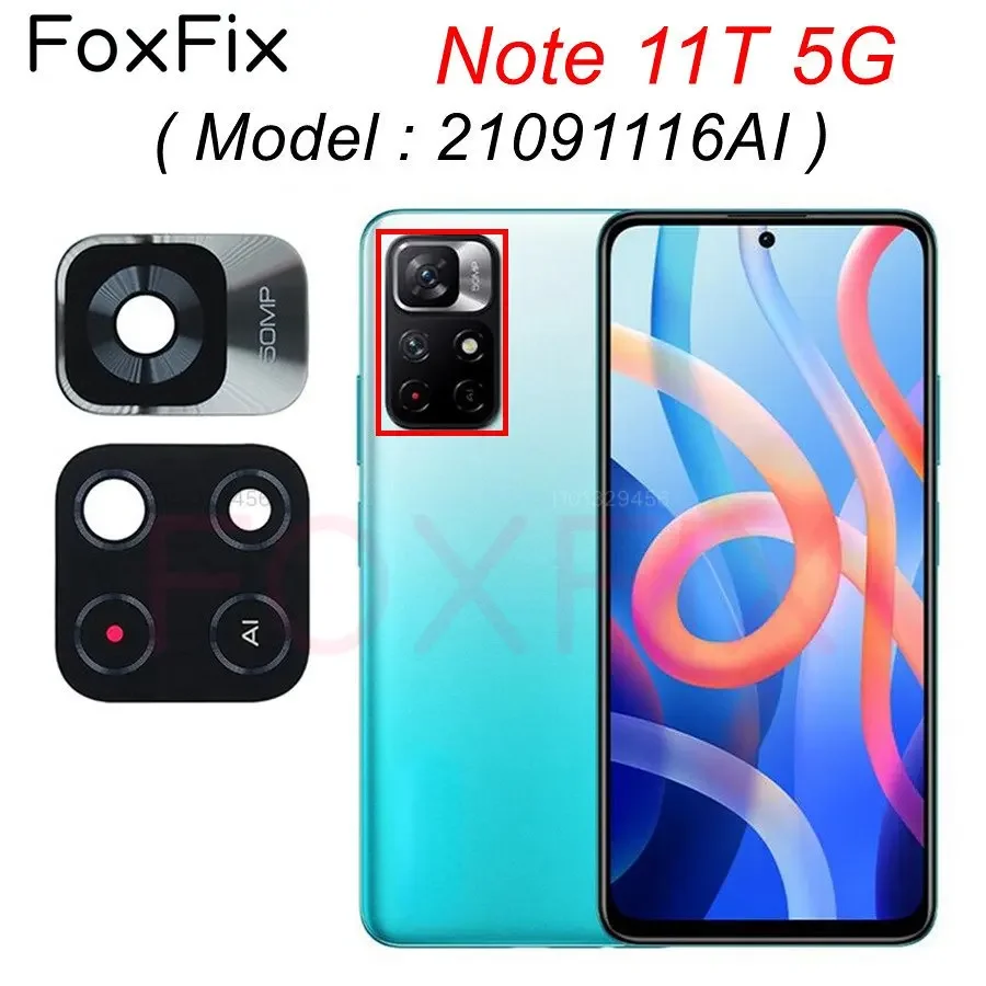 Rear Back Camera Glass Lens for Xiaomi Redmi Note 11 Pro+Plus 5G 11T 11S 11E 11SE 5G with Adhesive Sticker
