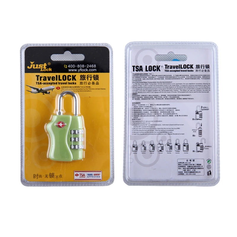 Description Picture 2 of item1/3/5PCS Hot Sale High Security TSA Customs Lock Smart Waterproof Anti-Theft Combination Cable Luggage Small Padlock with Steel
