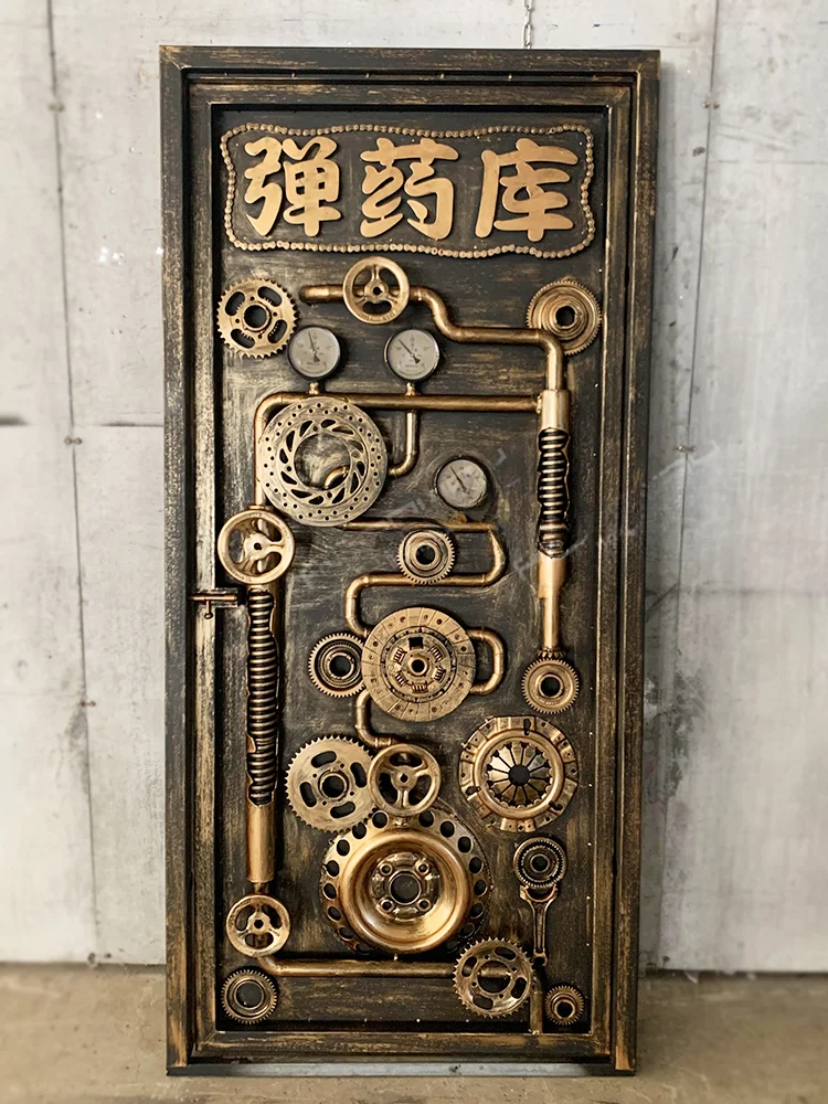 

Customized barKTVcoffee shop restaurant Internet cafe industrial air indoor private room door wrought iron metal door decoration