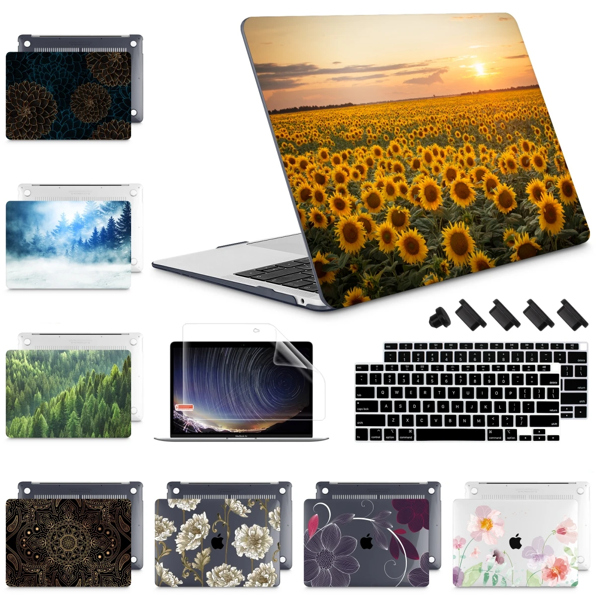 

Sunflower sunset print case for MacBook M2 M1 Air 15 inch A2941 M2 A2681 A2337 2020 2022 2023 Pro 14 16 A2779 A2780 Retina A2338