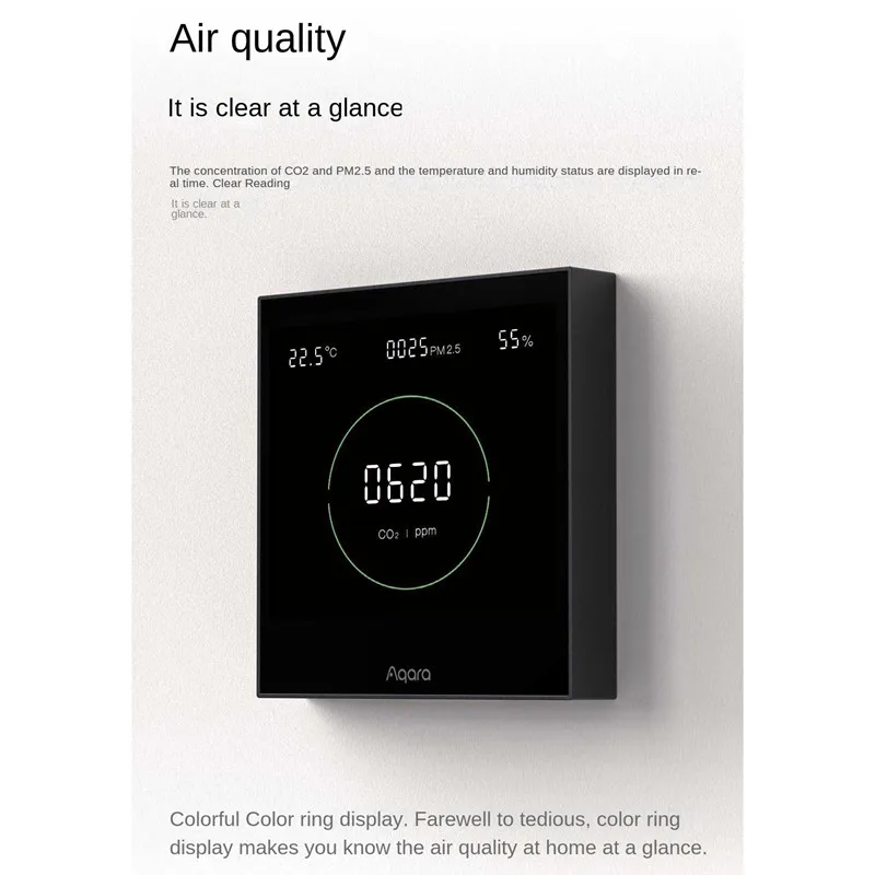 NEW Air Quality Monitor Panel S1 Omni Directional Air CO2 PM2.5 Temperature Hum