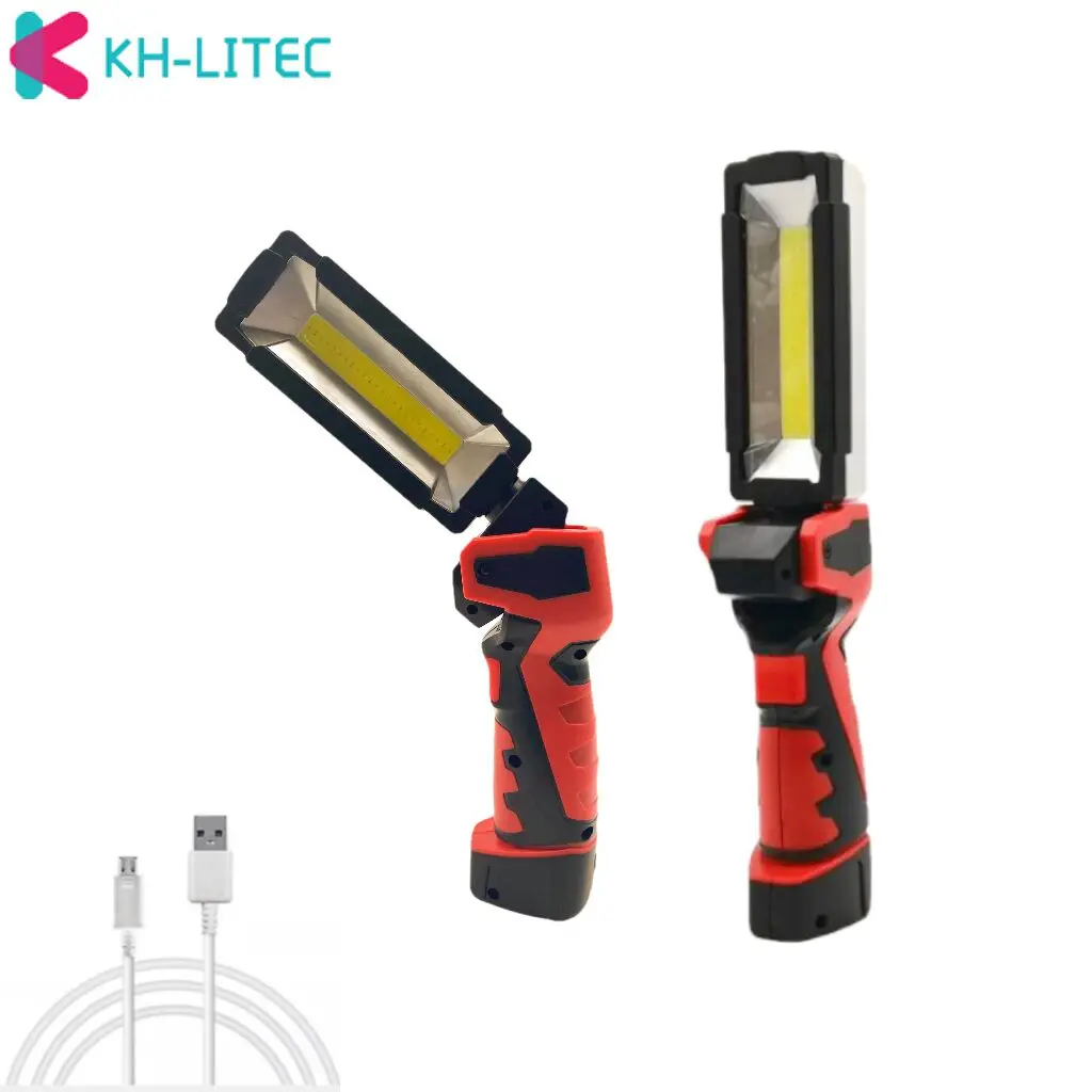 

Portable 360° COB LED Flashlight Work Light USB Rechargeable Inspection Lamp Torch Car Emergency Flashing Light With Magnet Hook