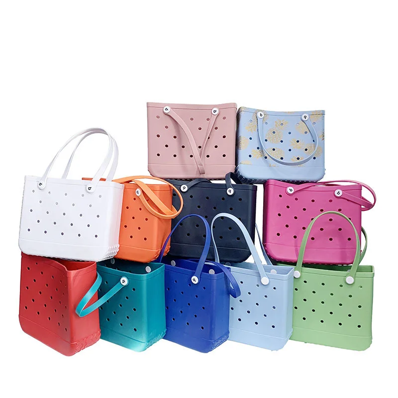 Summer Bogg Bag Large Waterproof Fashion EVA Punched Handbags