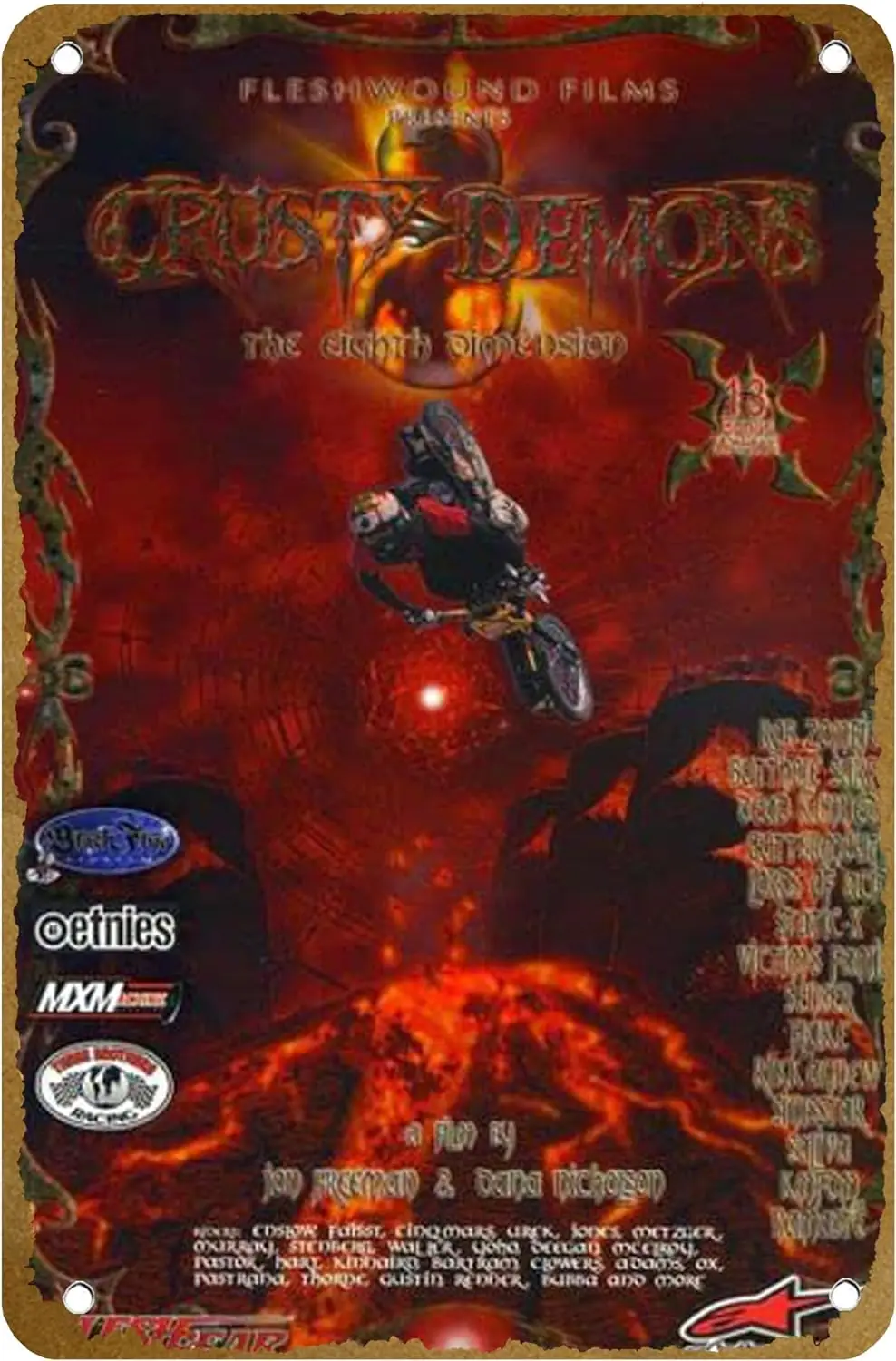 

Crusty Demons: The Eighth Dimension (2002) Poster Vintage Metal Tin sign Logo Family Club Bar Cafe Bedroom Art Wall Decoration G