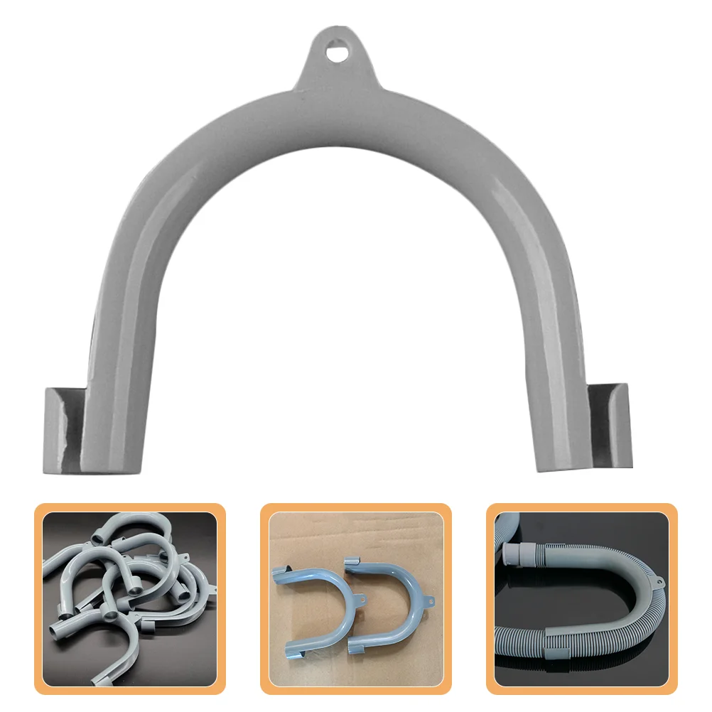 

10 Pcs Drain Pipe Fixing Washer Hose Hook Machine Flexible Washing Clip Discharge Holder U Shape Supply Clothes Guide Catheter