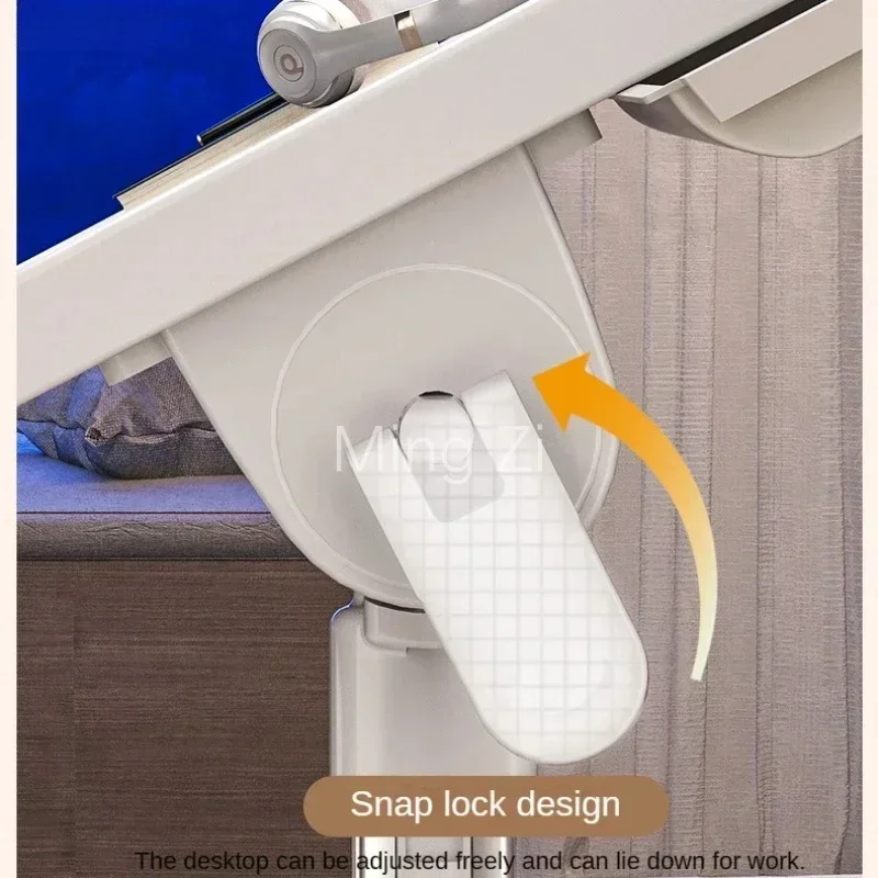 Scrivania pieghevole per Laptop con ascensore per letto con supporto regolabile per radiatore tavolo da pranzo vassoio da colazione scrivania con cassetto per giochi di lavoro