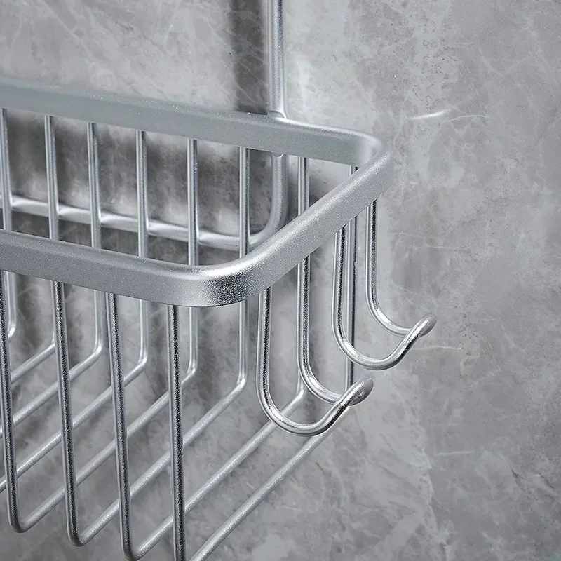 Convenient Toilet Shower Rack with No Drilling Installation Bathroom Storage Basket for Shower Room and Bath Products 4