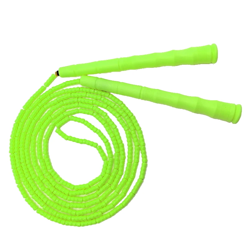 NEVERTOOLATE NO LOGO PVC beads long handle PURE BLACK  BEADED ROPE 3 meter skipping rope soft PVC beads adult skill tricks 3