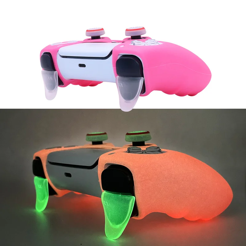 Luminous Glowing in Dark Silicone Cover For PS5 Controller Skin Video Games Accessory Gamepad Joystick Case For Playstation 5