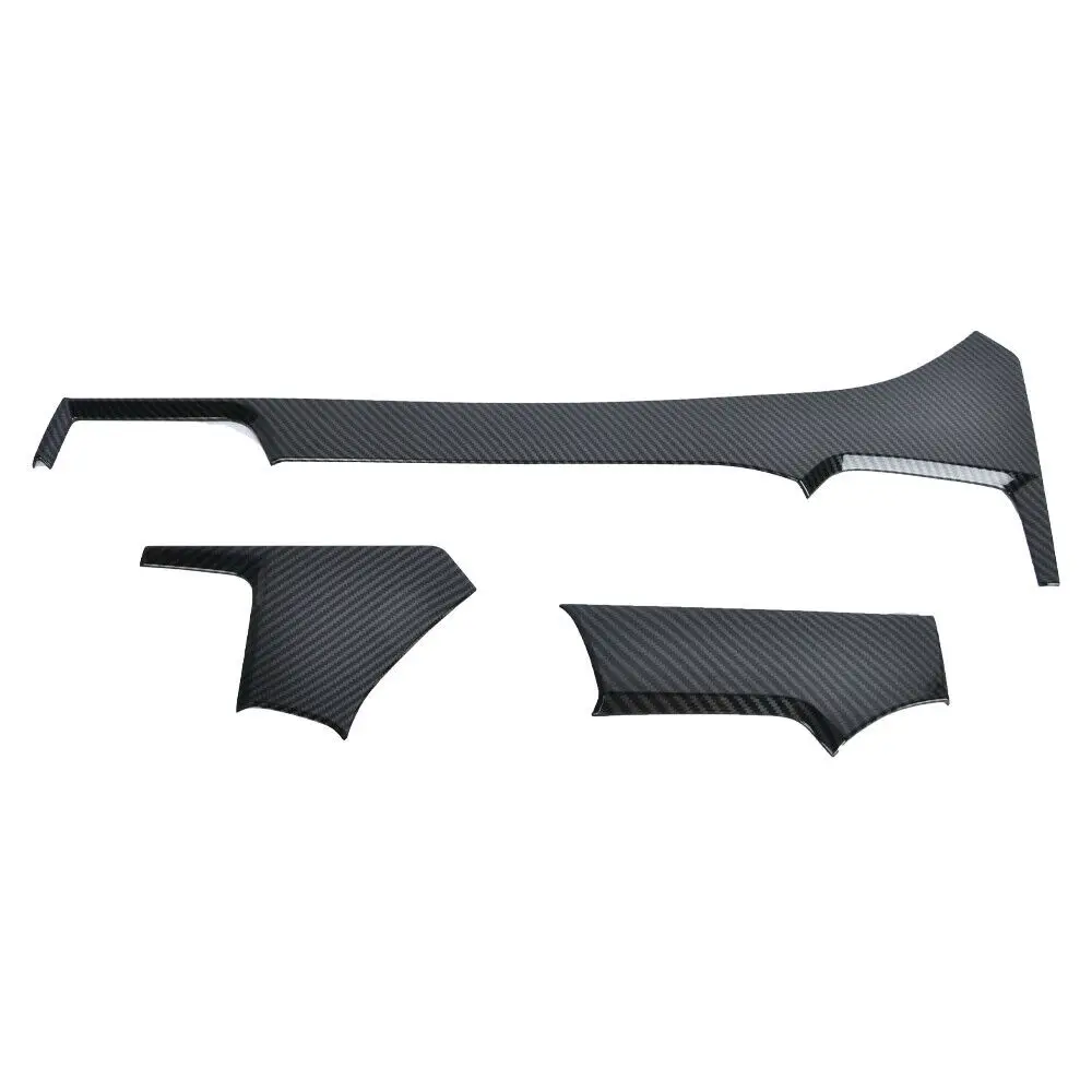 

3pcs Carbon Fiber Car Interior Center Console Dashboard Cover Trims for Tesla Model S X 2014-2018