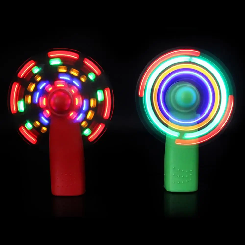 Led Glowing Windmill Toy Mini Handheld Cooling Fan Concert Props
